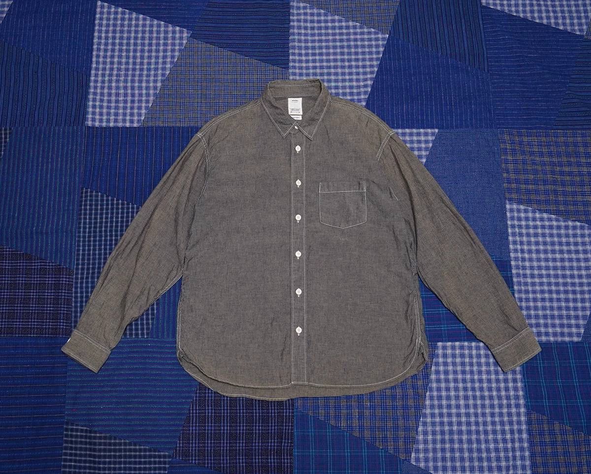 Visvim VISVIM HEMI SHIRT L/S CHAMBRAY Black size 2 Size US M / EU 48-50 / 2 - 2 Thumbnail