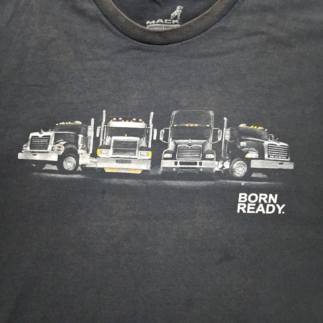 Other Mack Trucks Born Ready Shirt Semi Truck Black Faded 2XL Tee Size US XXL / EU 58 / 5 - 2 Thumbnail
