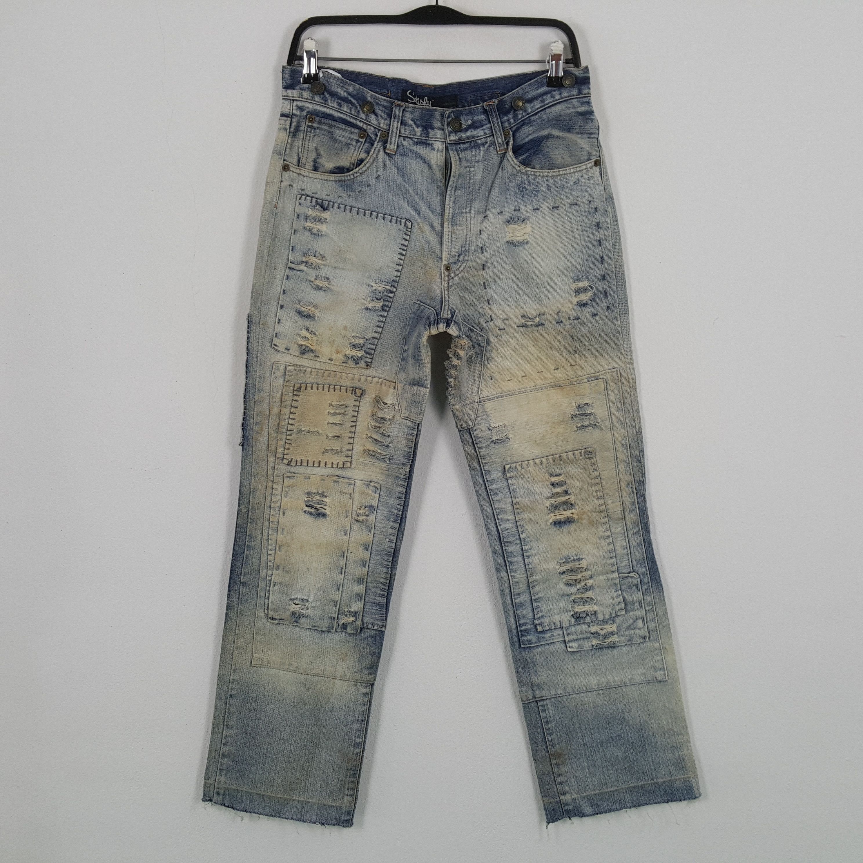 Satisfy × Vintage SATISFY Patchwork Style Fashion Rock Punk Design Jeans Size US 30 / EU 46 - 1 Thumbnail