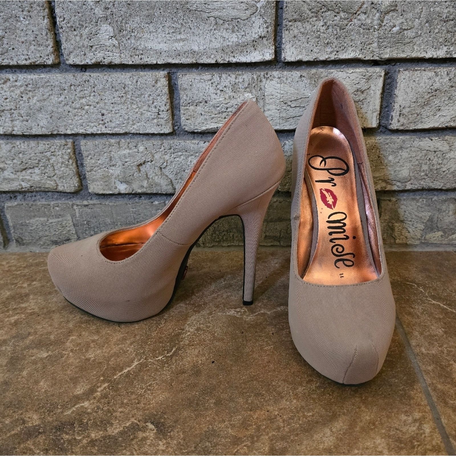 Other Nude | PROMISE | Textured Heels Size US 8 / IT 38 - 2 Thumbnail