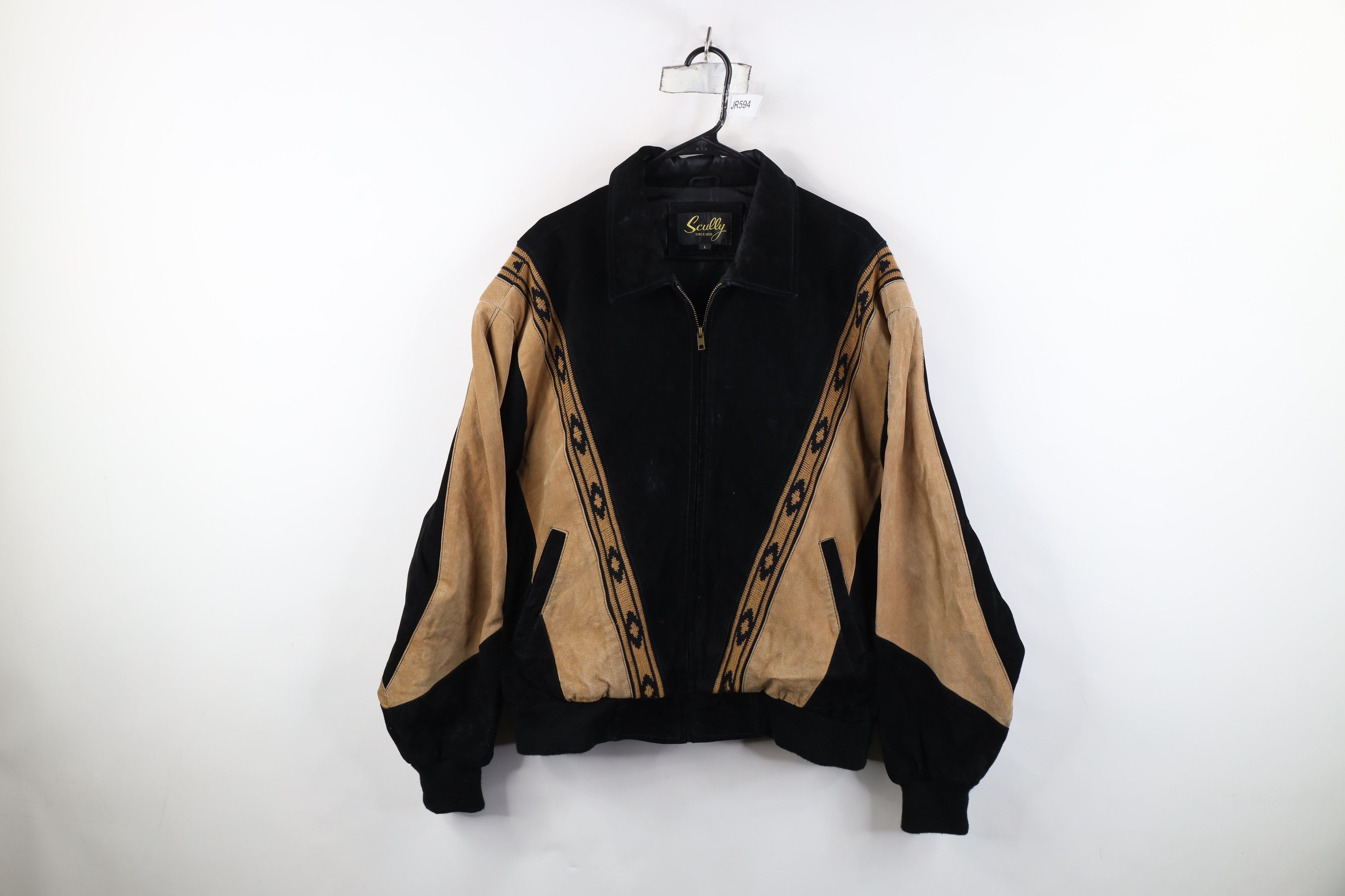 Scully Vintage 90s Scully Western Suede Leather Bomber Jacket Size US L / EU 52-54 / 3 - 1 Thumbnail
