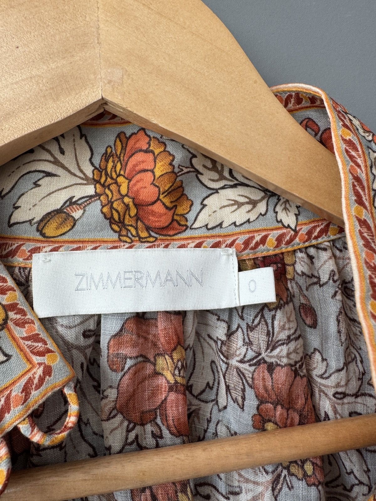 Zimmermann Zimmermann Andie Billow Blouse & Shorts in Dusty Blue Floral Size XS / US 0-2 / IT 36-38 - 4 Thumbnail