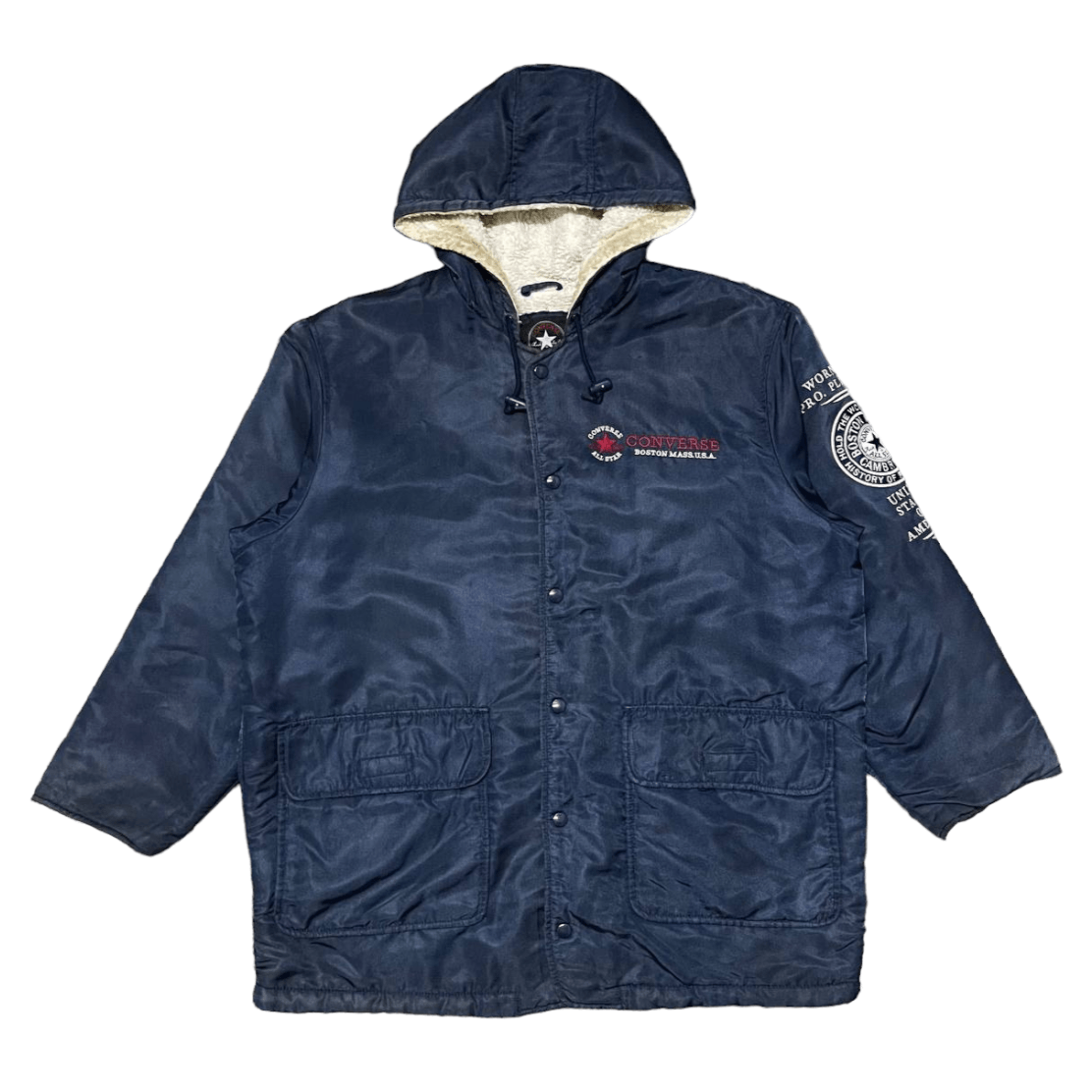 Converse Vintage Converse Chuck Taylor Coach Jacket Sherpa Lining Size US M / EU 48-50 / 2 - 5 Thumbnail