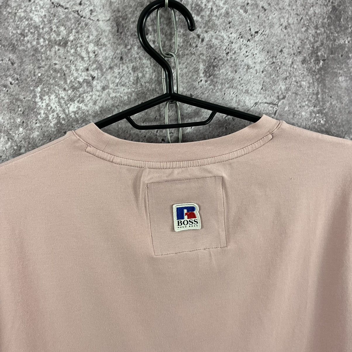 Hugo Boss Hugo Boss x Russel Athletic T-Shirt Big Logo Pink Size M Size US M / EU 48-50 / 2 - 10 Thumbnail