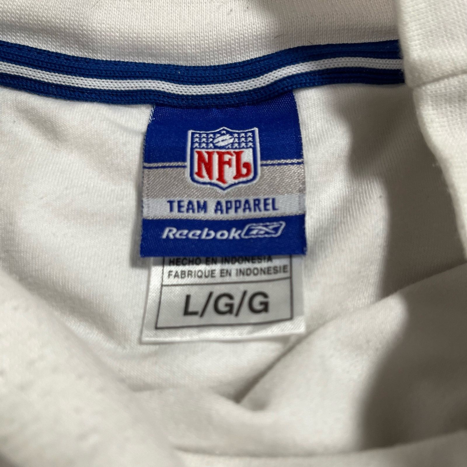 Reebok Y2K 90s Reebok Colts Turtleneck Sweatshirt Sz L White & Blue Size US L / EU 52-54 / 3 - 5 Thumbnail