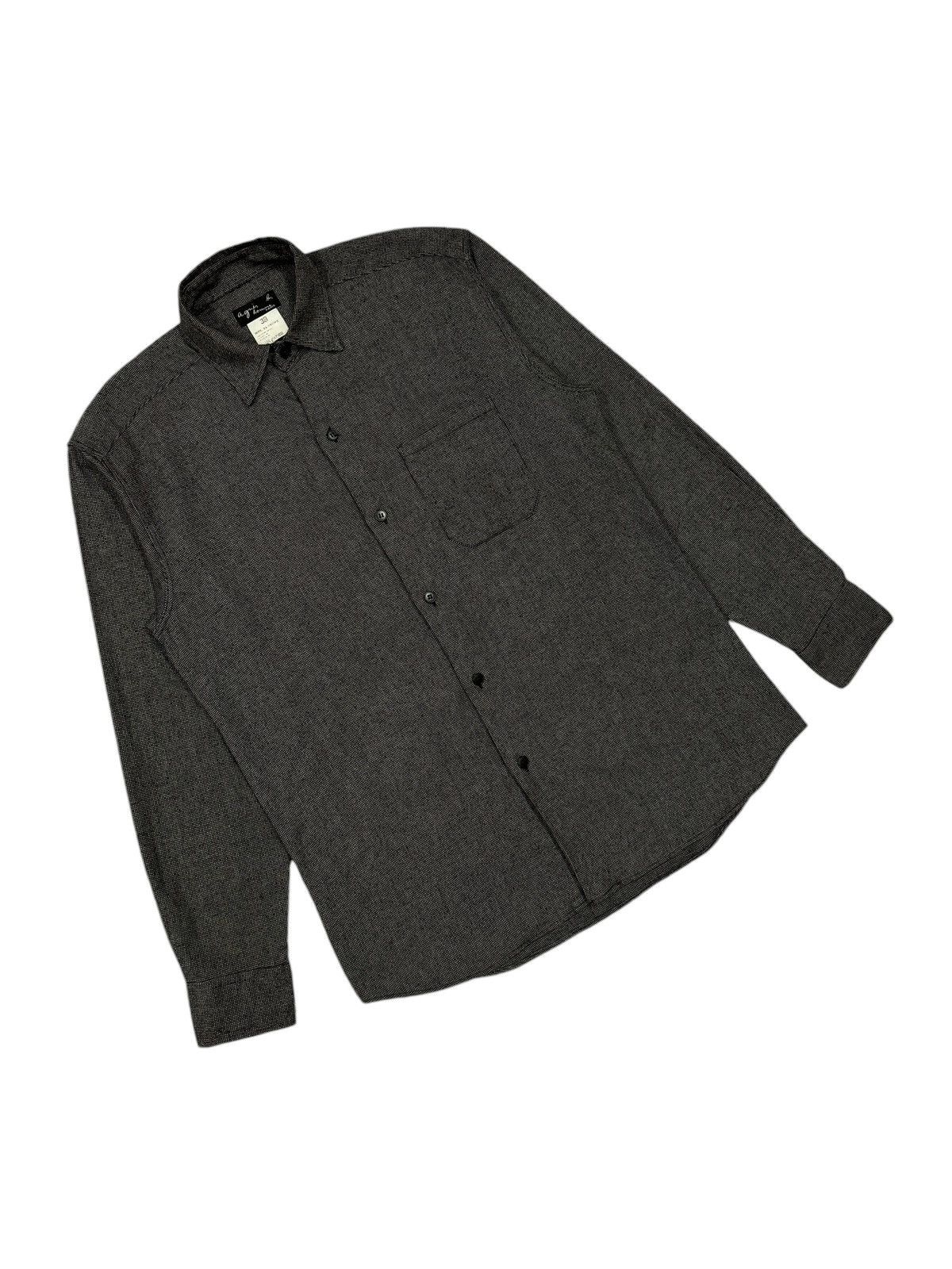 Vintage × agnes b. Vtg🔥Agnes b. Homme Twill Salt & Pepper Shirt Button Up Size US M / EU 48-50 / 2 - 9 Thumbnail