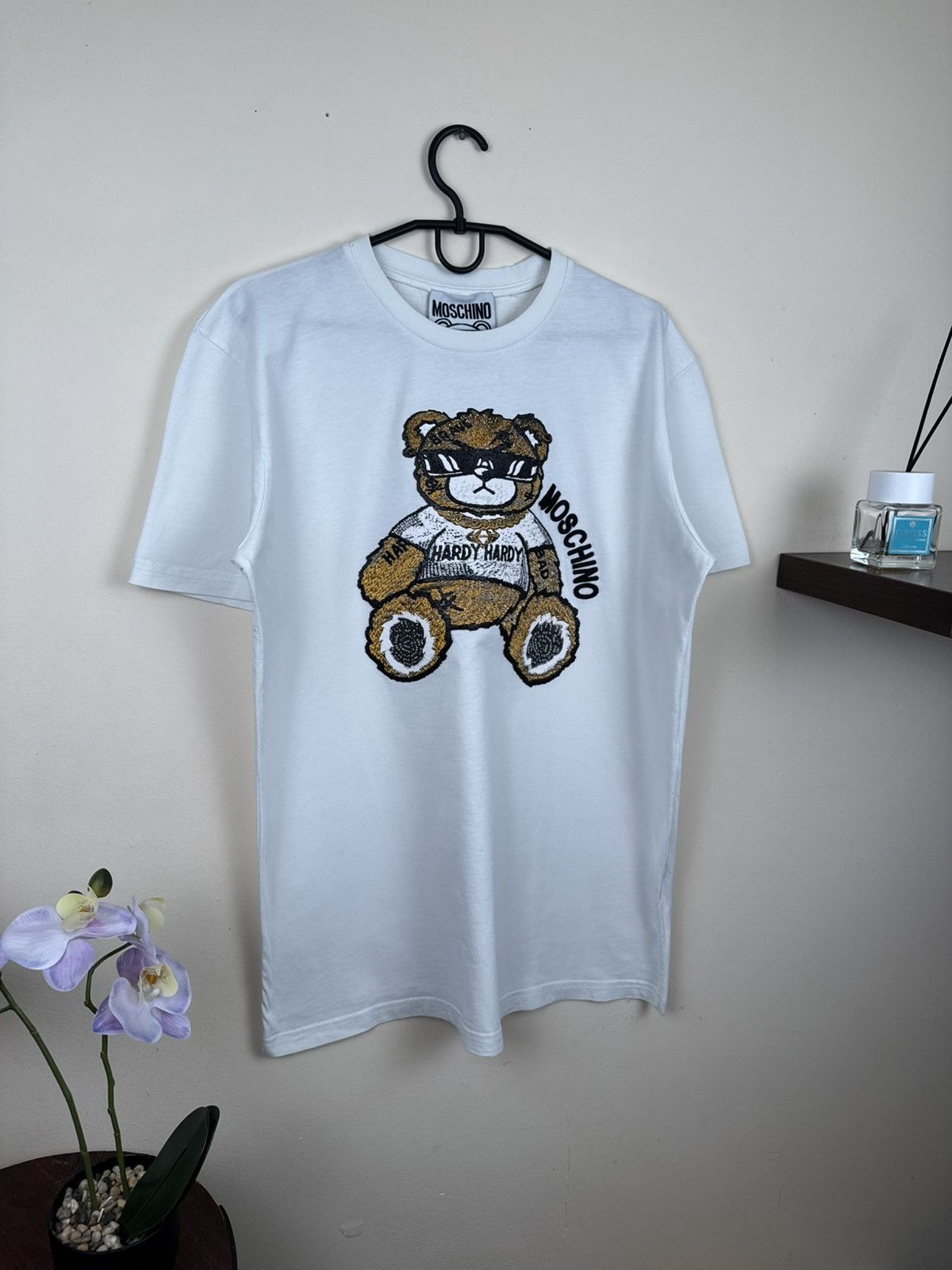 Moschino Moschino T shirt Teddy Bear Hardy White Mens Luxury Hype Size US XXL / EU 58 / 5 - 7 Thumbnail
