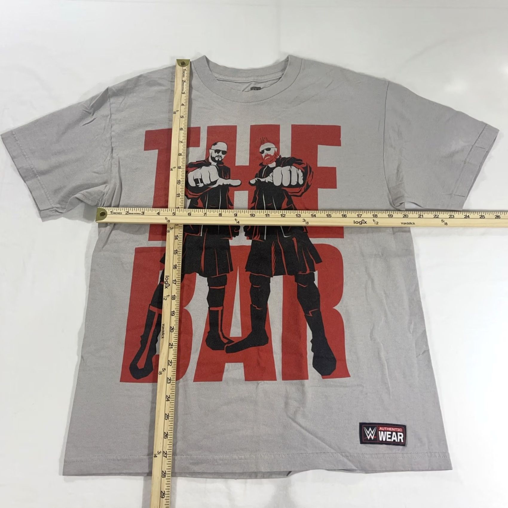 Logo 7 WWE L T-Shirt THE BAR Cesaro Sheamus Graphic Logo Authentic Wear Wrestling Shirt Mens Gray L WWE Logo 90s Wrestling Size US L / EU 52-54 / 3 - 2 Thumbnail
