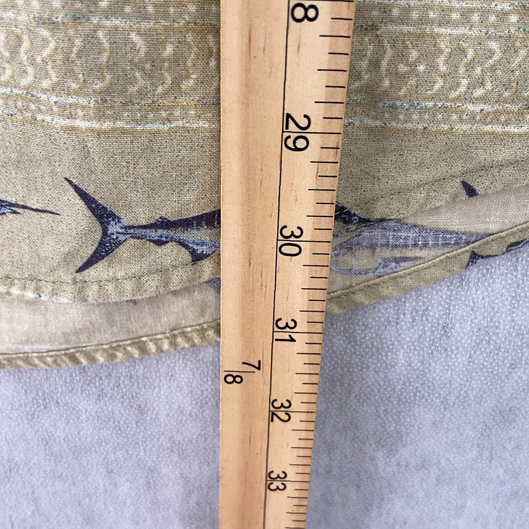 Vintage Woolrich Shirt Adult Large Tan Swordfish Short Sleeve Button-Up Fishing L Mens Regular 100% Cotton Khaki Pattern Swordfish Size US L / EU 52-54 / 3 - 7 Thumbnail