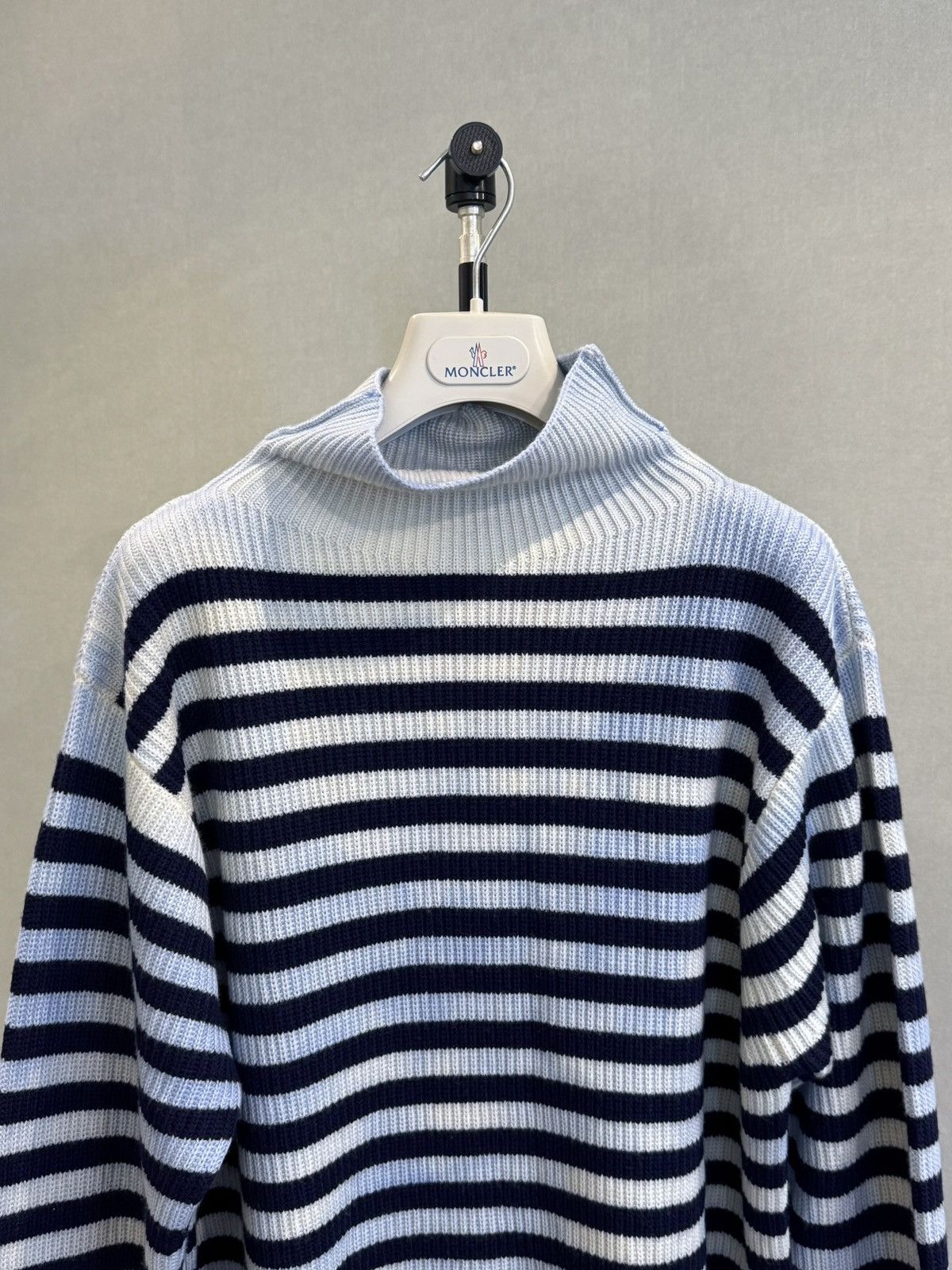 Barena Barena - Tie-Dyed Striped Ribbed Wool Rollneck Sweater Size US XL / EU 56 / 4 - 3 Thumbnail