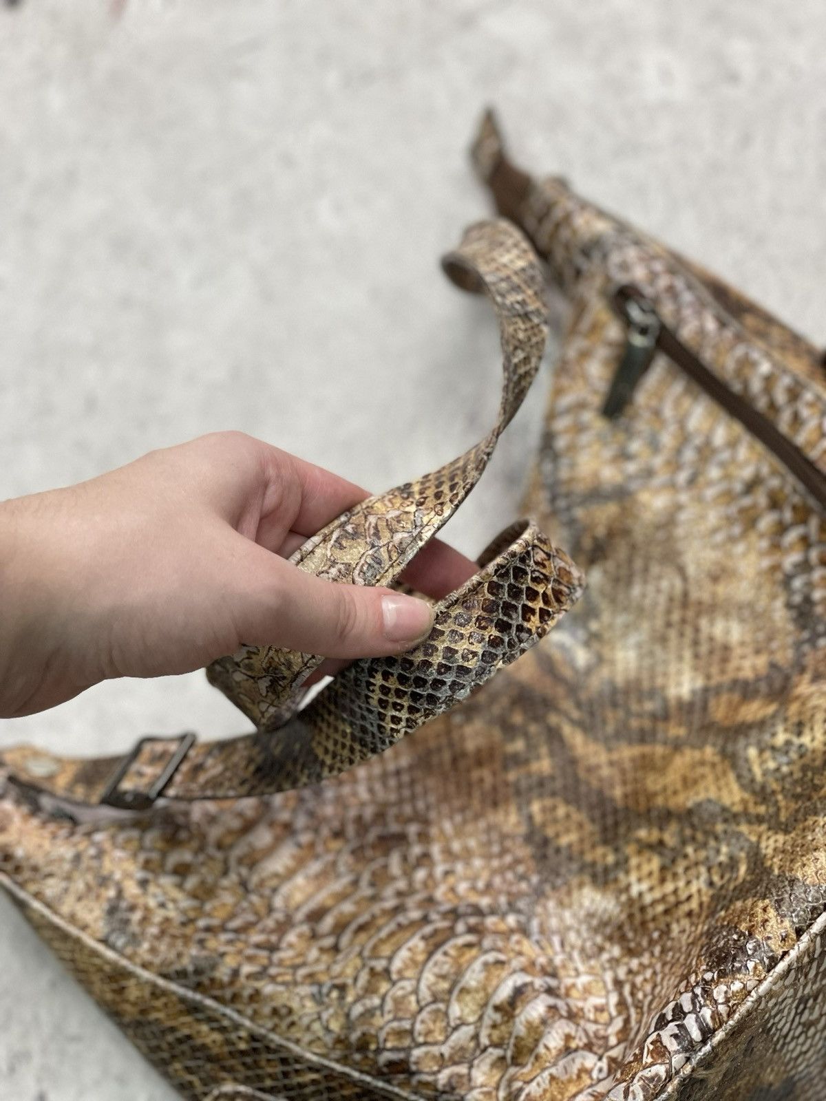 Hysteric Glamour leather snakeskin shoulder bag y2k 14th addiction style Size ONE SIZE - 6 Thumbnail