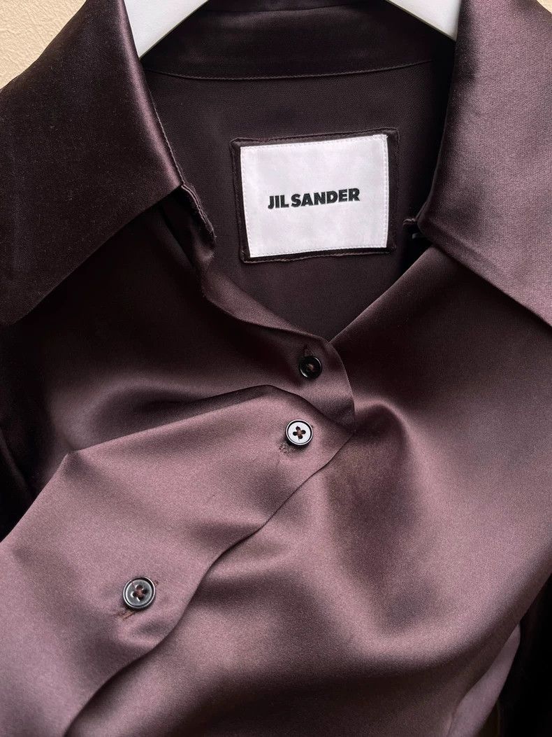 Jil Sander Jil Sander Silk red-brown shirt Size 4XL / US 24-26 - 6 Thumbnail