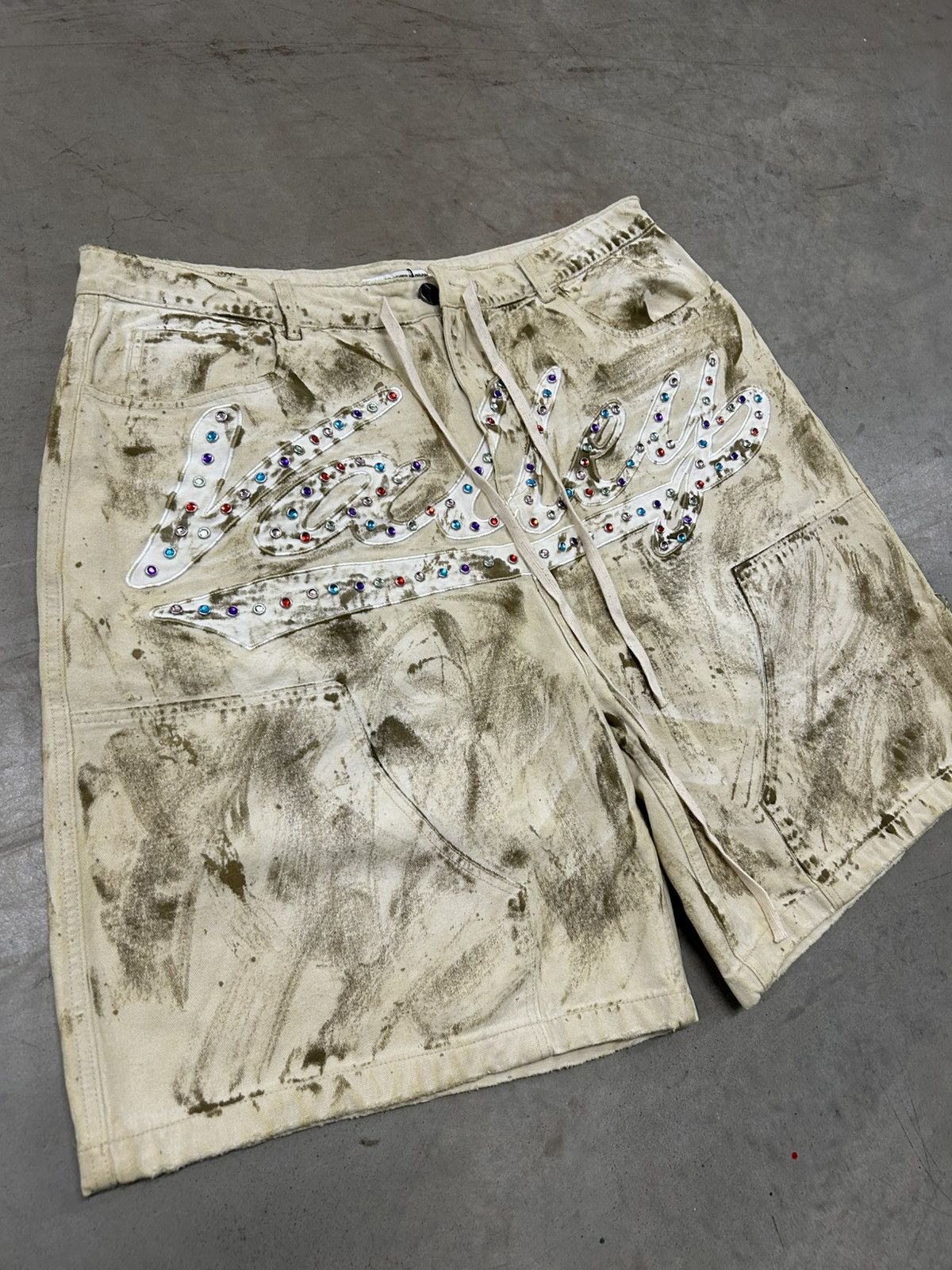 Vale Vale Valley Dreams Cream Reeses Jean Shorts Jorts Size 36 Size US 36 / EU 52 - 2 Thumbnail