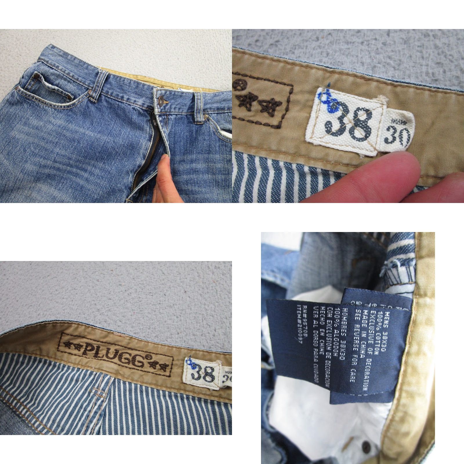 Vintage VINTAGE Plugg Jeans Mens 38x30 Blue Straight Leg Cotton Denim Punk 90s Mens Size US 38 / EU 54 - 8 Thumbnail