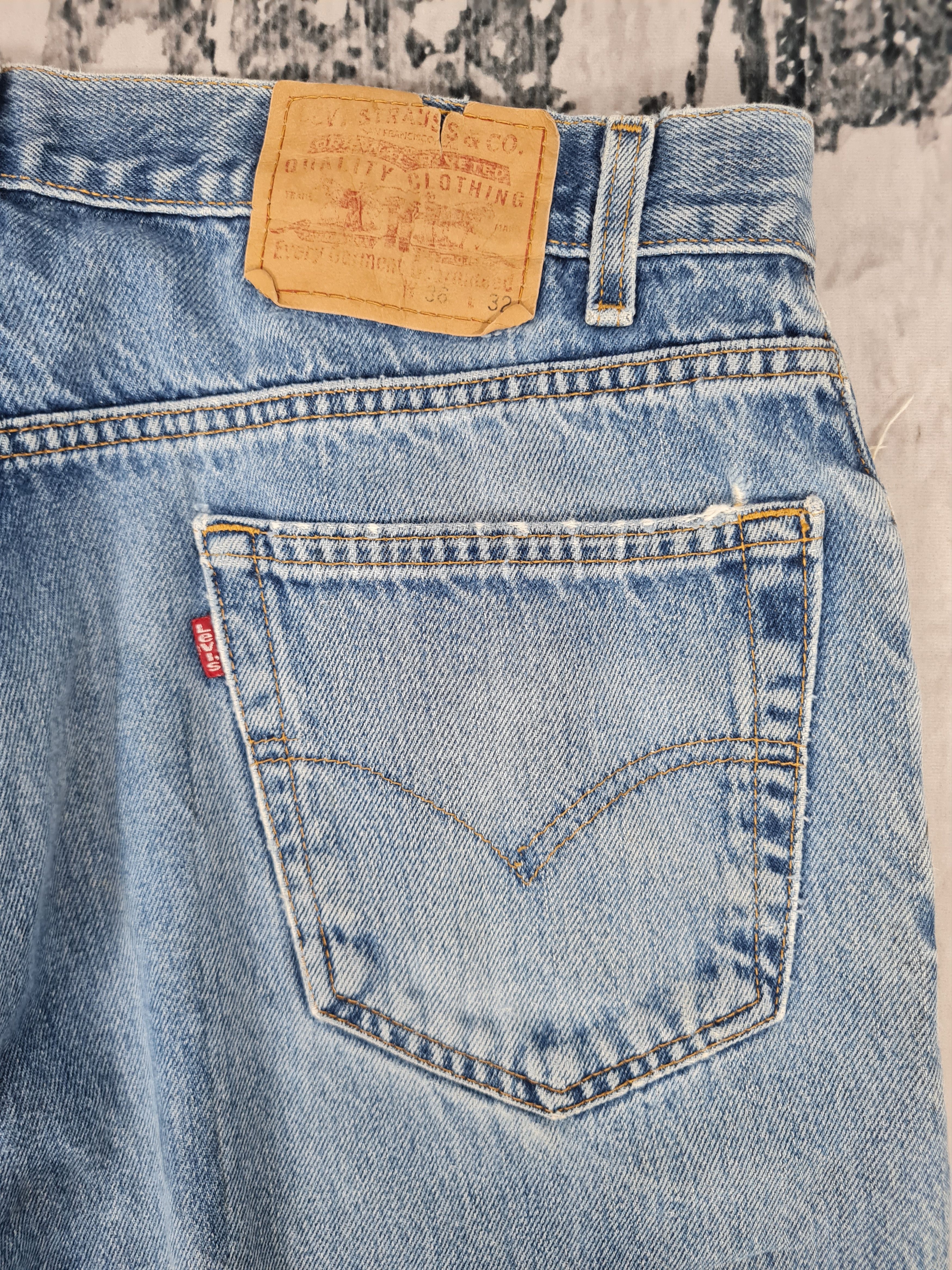 Levi's Vintage Clothing Vtg 90's LEVIS Ripped Faded Stain Jeans L0364 Size 36X31.5 Size US 36 / EU 52 - 10 Thumbnail