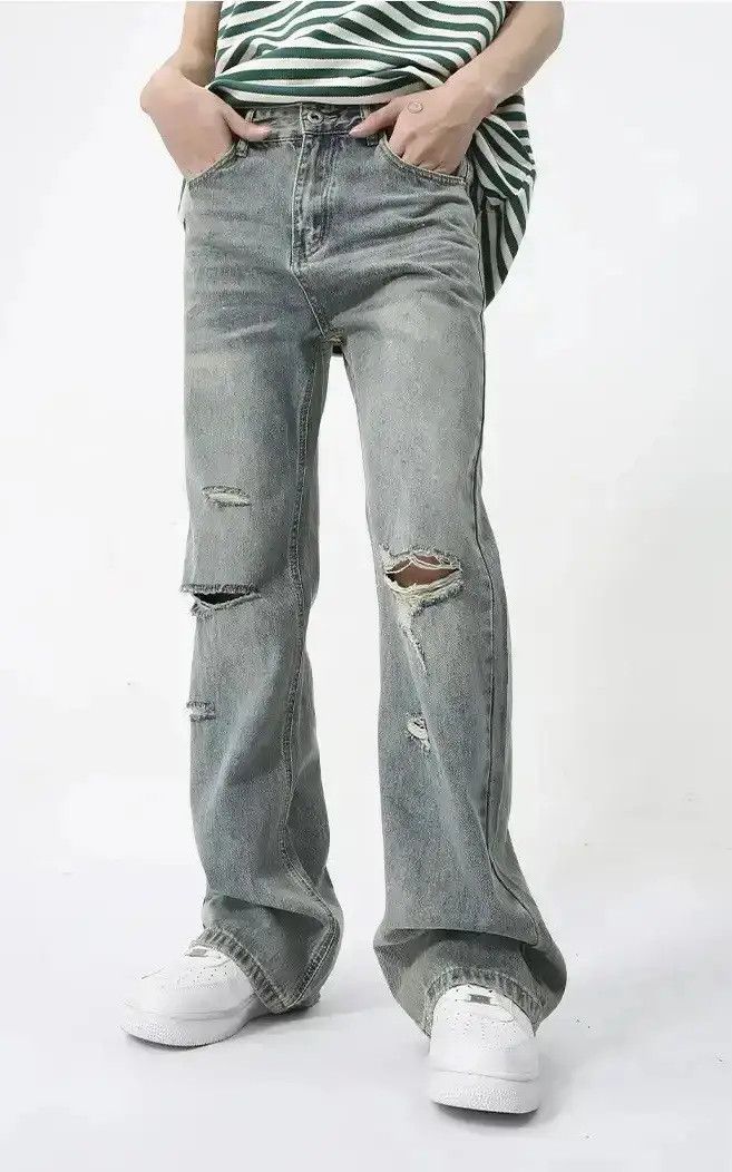 Japanese Brand Men's Ripped Denim Jeans Size US 30 / EU 46 - 1 Thumbnail