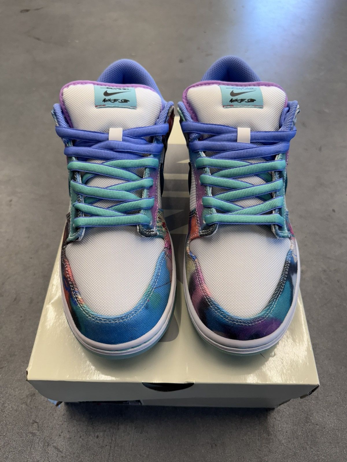 Futura × Nike 2024 Nike SB Dunk Low Futura Laboratories Bleaced Aqua Size US 10 / EU 43 - 4 Thumbnail