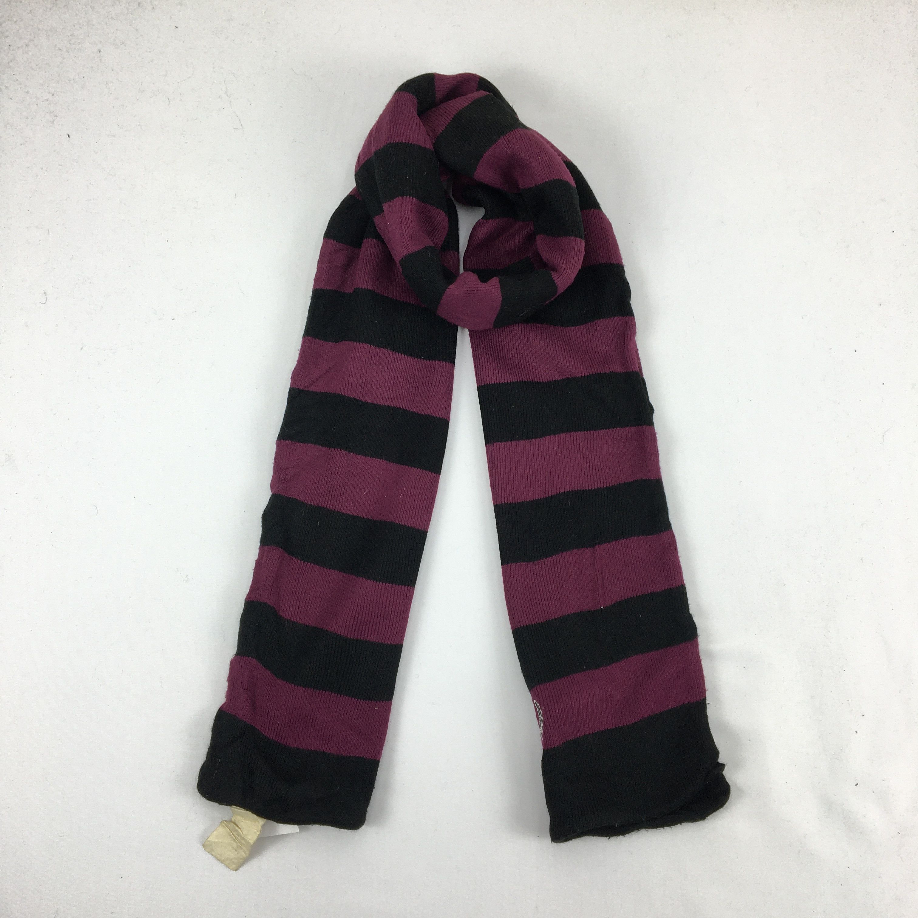Vintage Fred Perry Scarf Ribbed Knit Wool Christmas .