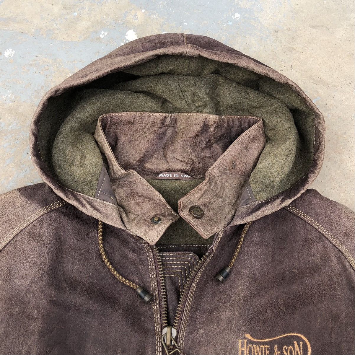 Vintage Vintage 80s Howie & Son Men’s Leather Hooded Jacket Size US M / EU 48-50 / 2 - 13 Thumbnail