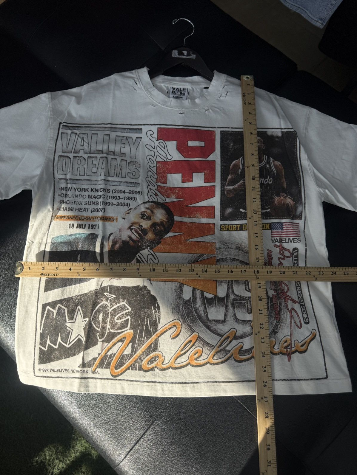 Vale Valley White Summer Tee Men’s Size L (NEW) Size US L / EU 52-54 / 3 - 6 Thumbnail