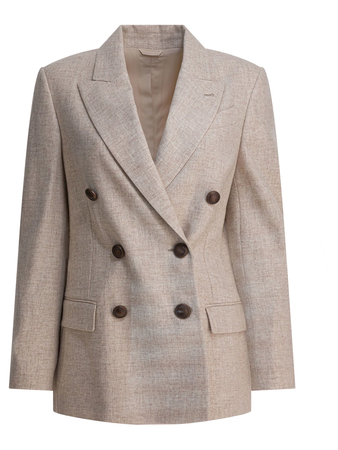 Brunello Cucinelli Wool And Cashmere Twill Flannel Blazer Size M / US 6-8 / IT 42-44 - 1 Thumbnail