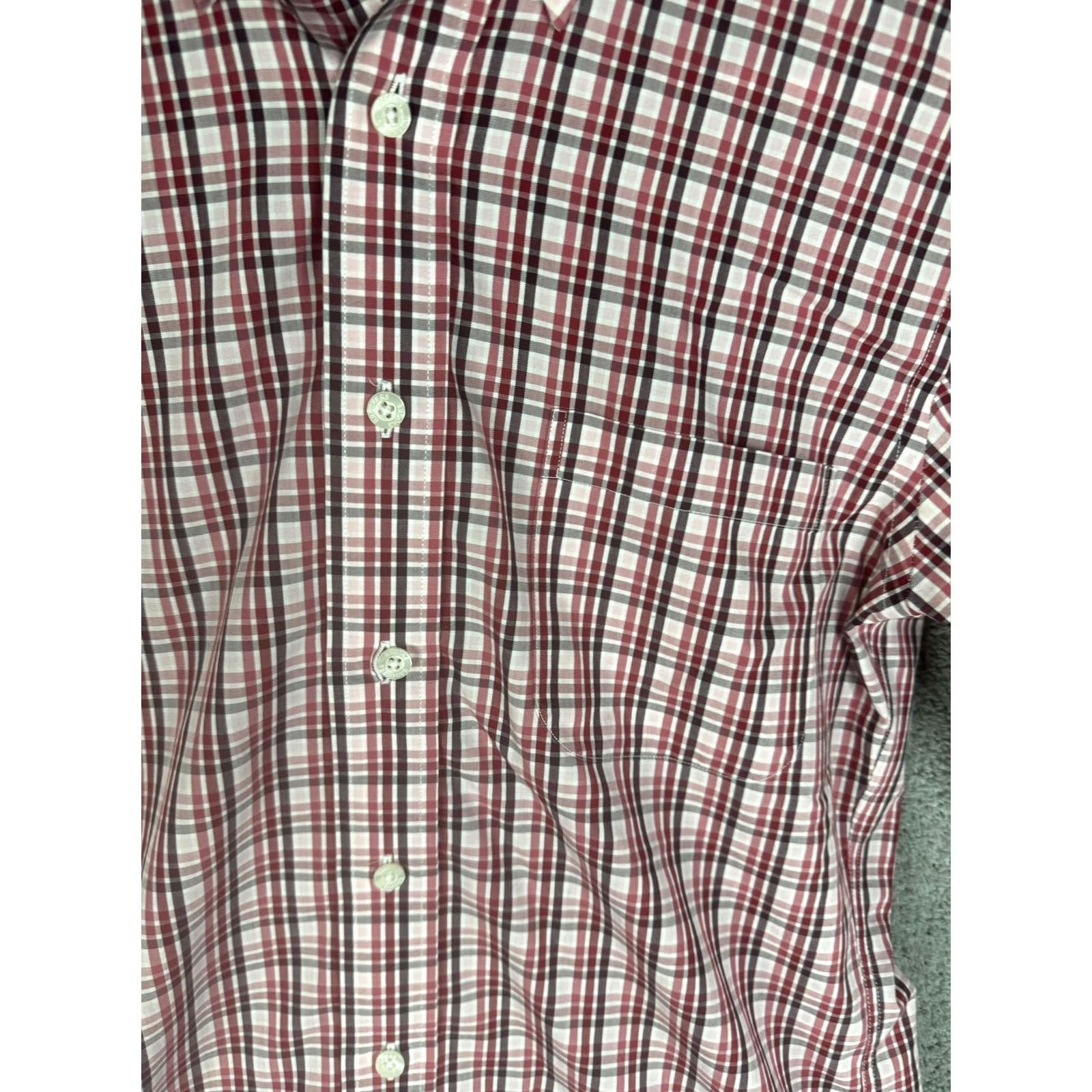 Brooks Brothers VINTAGE Brooks Brothers Shirt Mens Small Red Plaid Non Iron Supima Cotton Button Down Size US S / EU 44-46 / 1 - 4 Thumbnail