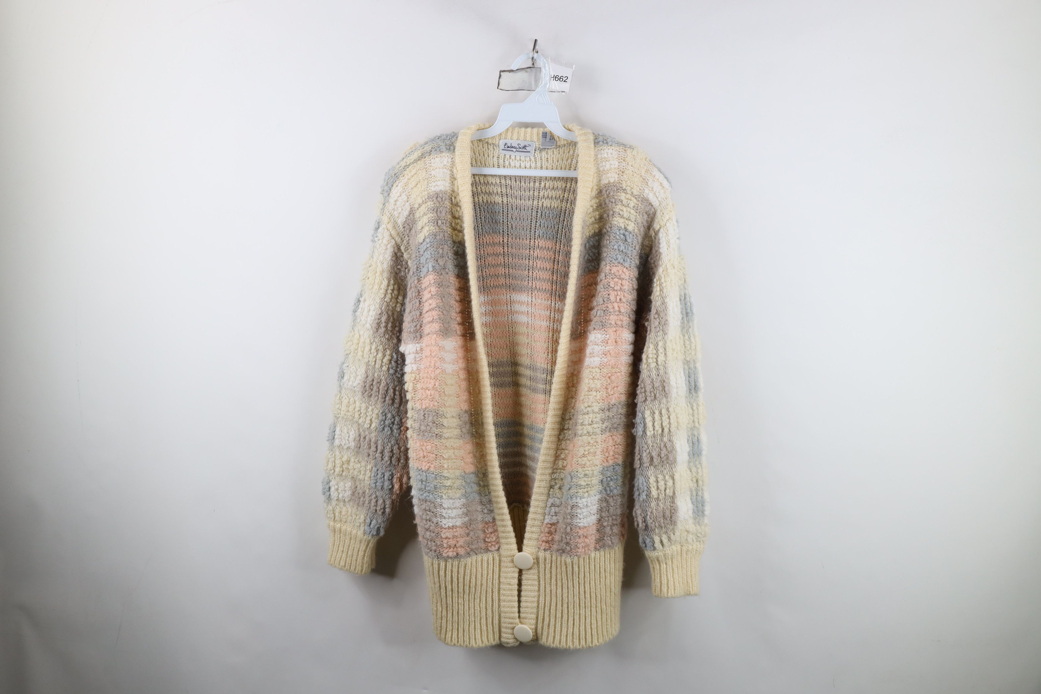 Vintage Vintage 80s 90s Streetwear Textured Knit Cardigan Sweater Size S / US 4 / IT 40 - 1 Thumbnail