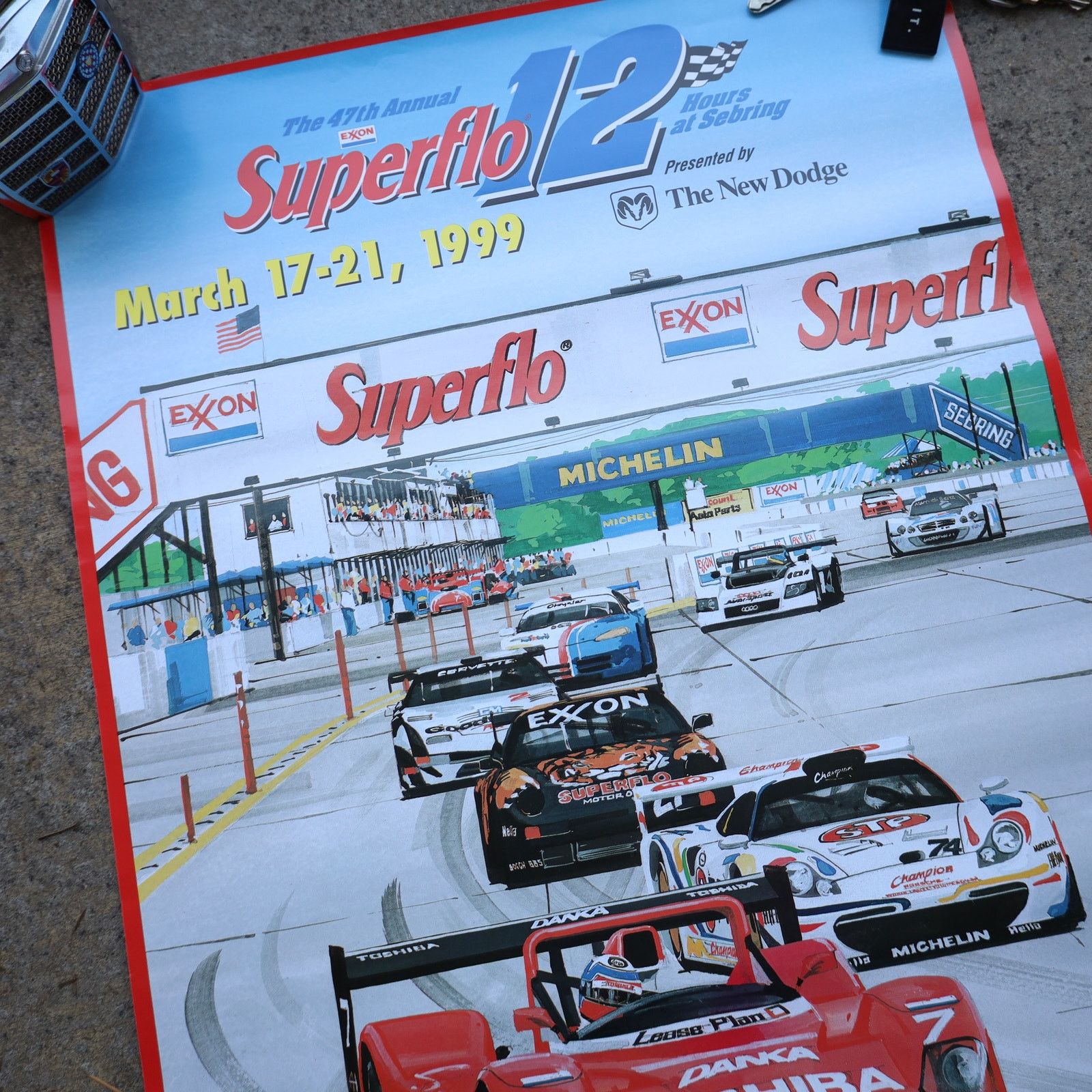 Vintage Original Vintage 1999 SuperFlo12 Racing Poster Size ONE SIZE - 3 Thumbnail