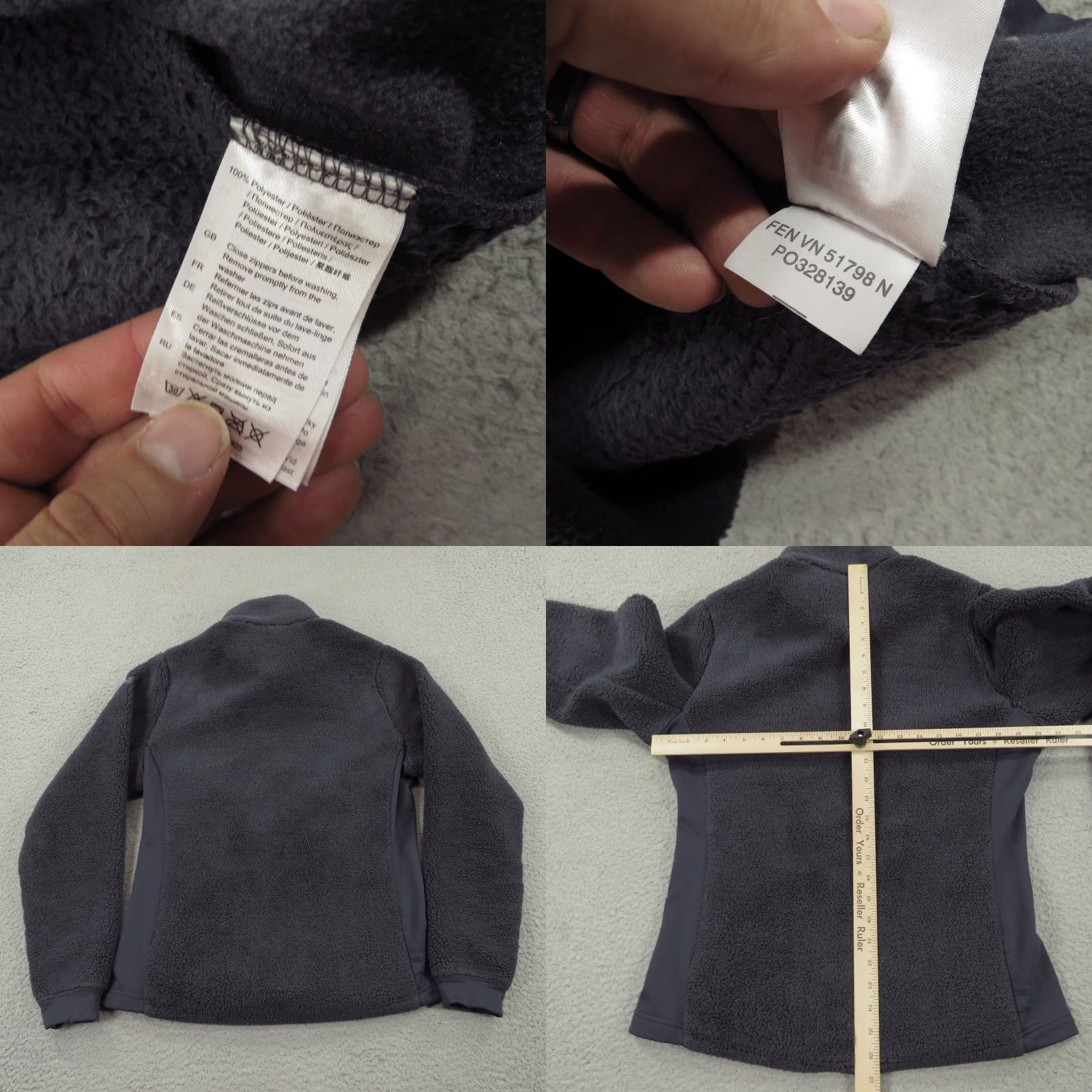 Helly Hansen Helly Hansen Jacket Womens Large Navy Fleece Full Zip Ribbed Side Sherpa Sweater Size L / US 10 / IT 46 - 8 Thumbnail