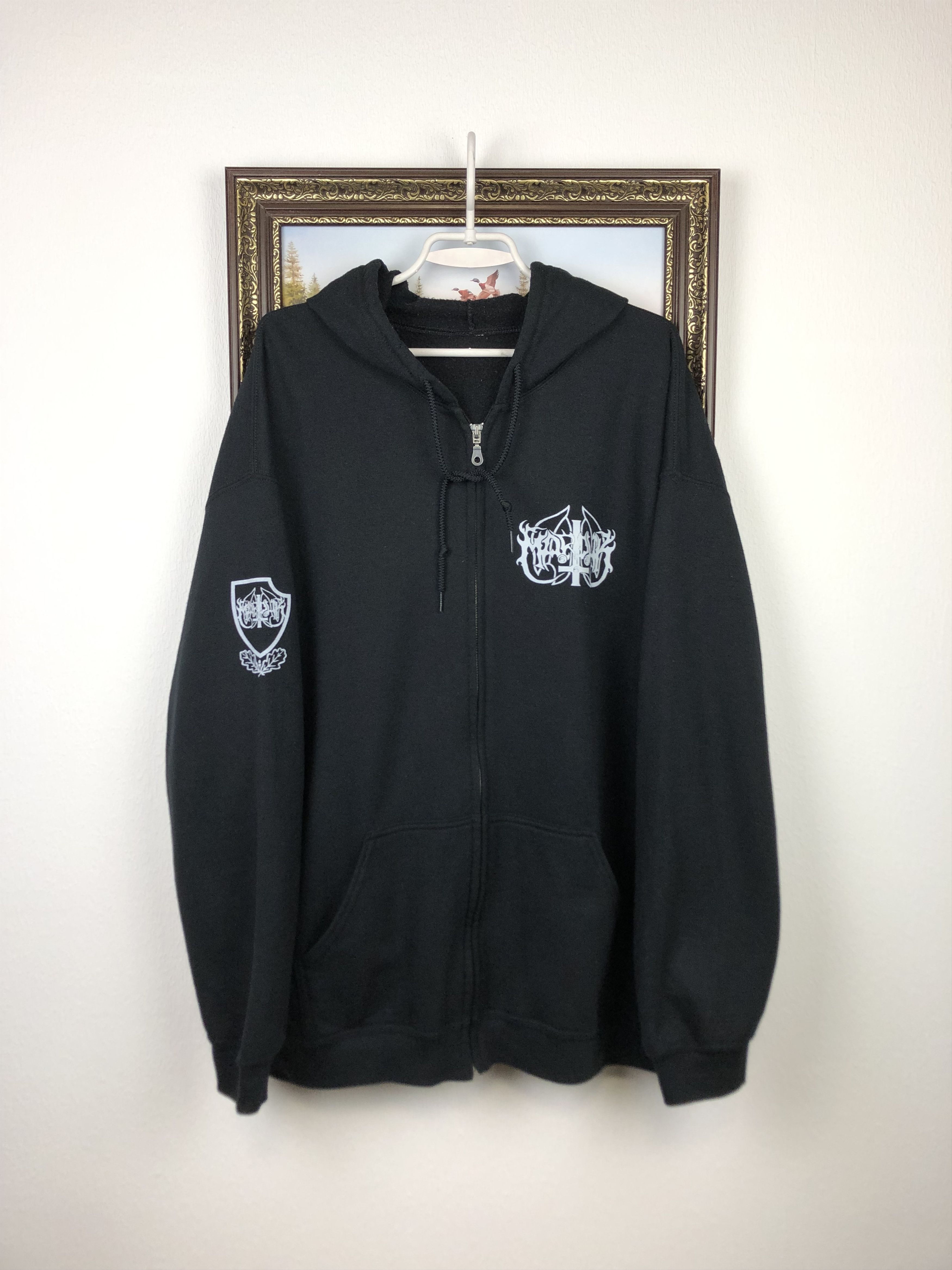 Band Tees × Vintage Vintage Marduk Black Metal Hoodie Shirt Over Print Jacket Size US L / EU 52-54 / 3 - 3 Thumbnail
