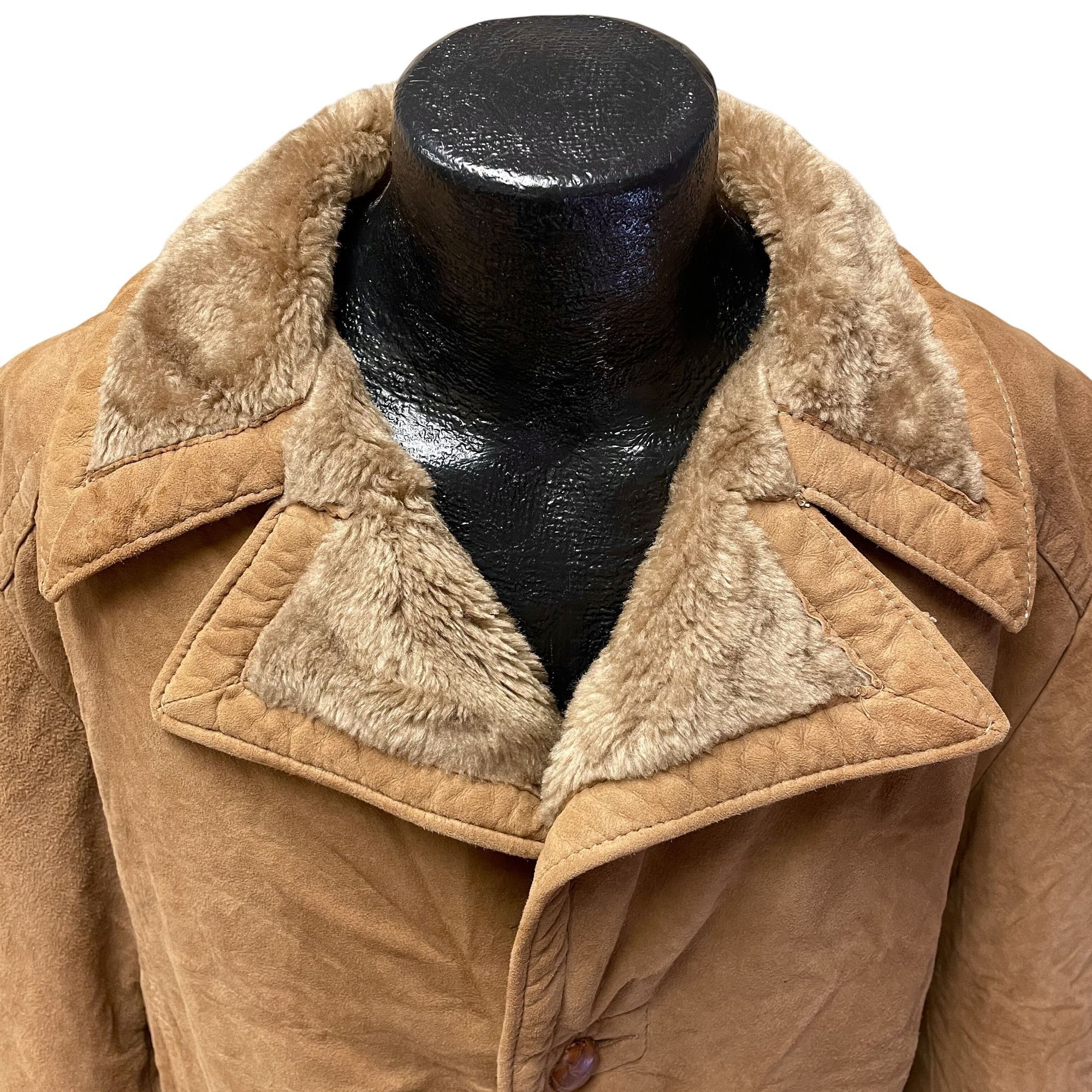 Other 70's Bunker Ramo Borg SHERPA Nubuck Leather Suede Jacket L Size US XL / EU 56 / 4 - 2 Thumbnail