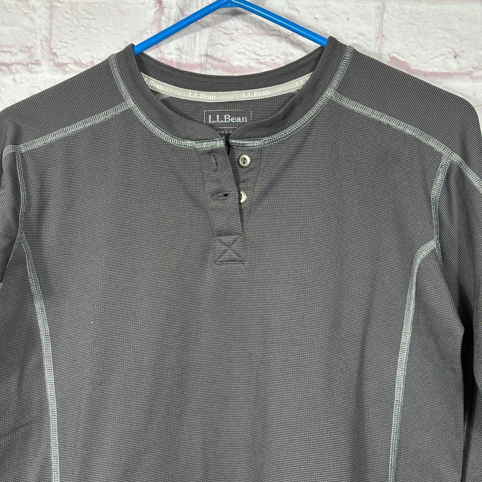 L.L. Bean L.L. Bean Boys Large Long Sleeve Henley Shirt Size US L / EU 52-54 / 3 - 2 Thumbnail