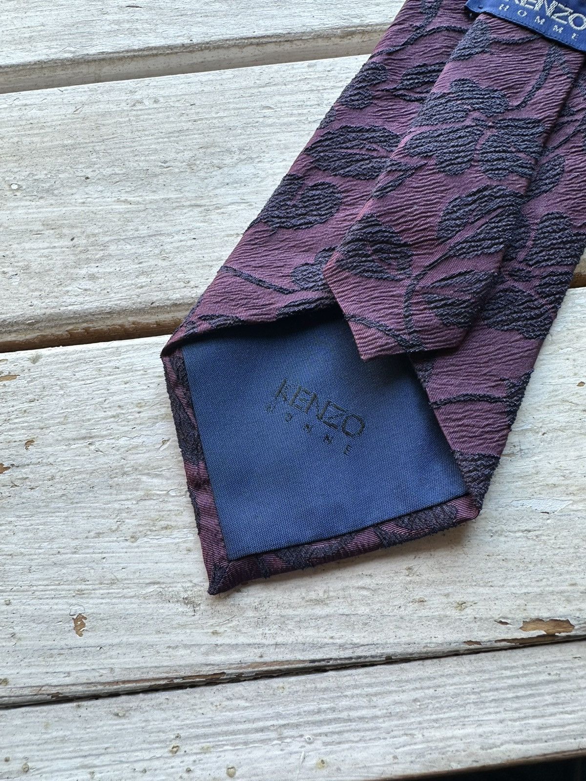 Designer 🚨Vintage KENZO tie Flower style monogram old money luxury Size ONE SIZE - 2 Thumbnail