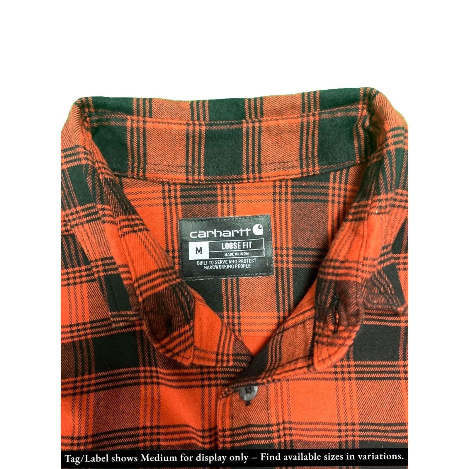 Carhartt Carhartt Men's Bordeaux Heather Plaid Shirt Mid Weight Flannel L/S M Size US M / EU 48-50 / 2 - 6 Thumbnail