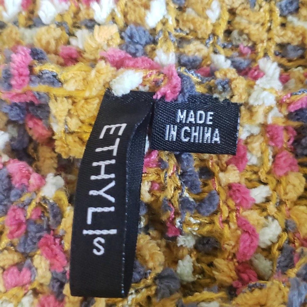 Designer CT1916 Ethyl Yellow & Gray V-neck Sweater S Size S / US 4 / IT 40 - 5 Thumbnail