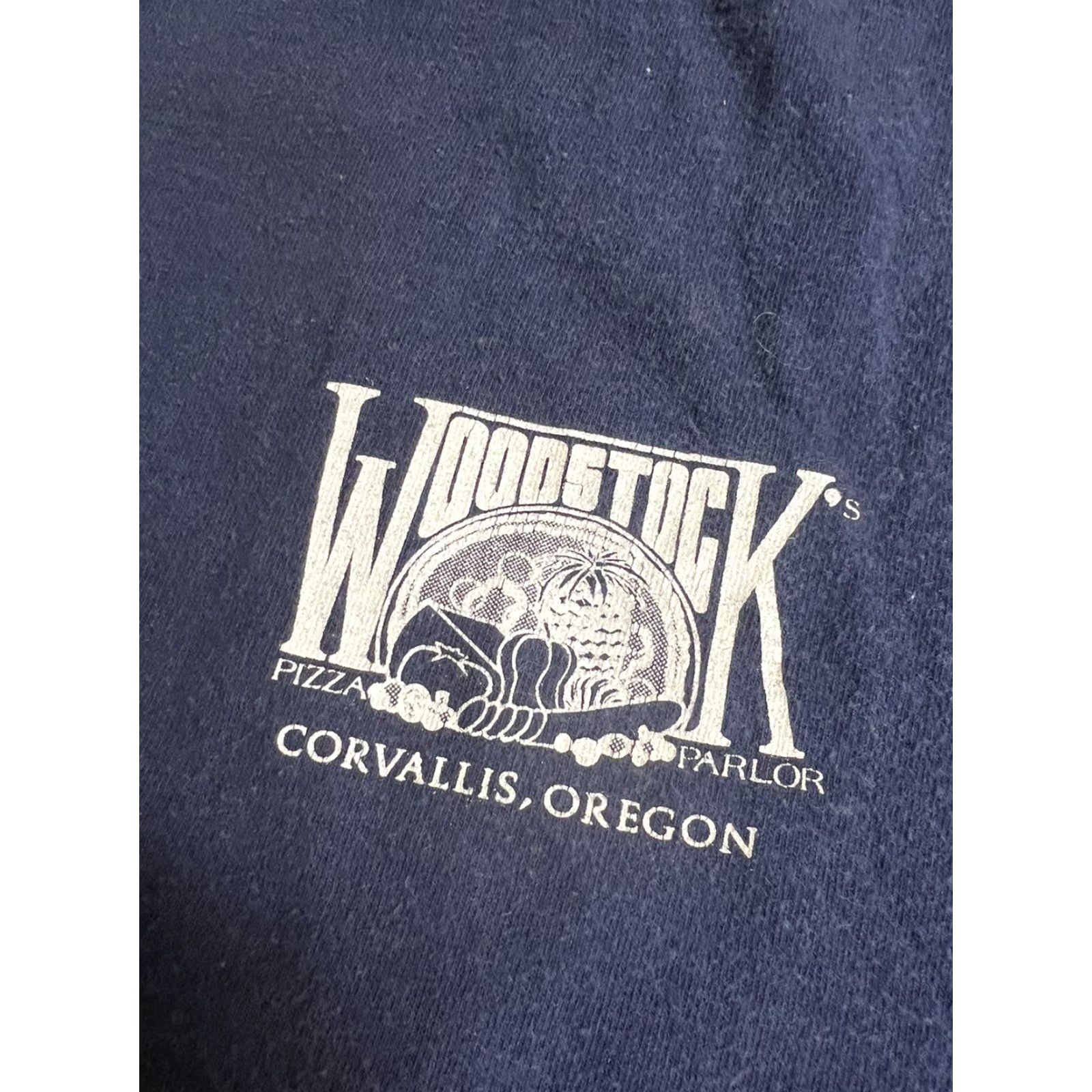 Fruit Of The Loom VINTAGE Fruit of the Loom T-Shirt Short Sleeve Crew Neck Pizza Stitch Blue L Men Size US L / EU 52-54 / 3 - 6 Thumbnail