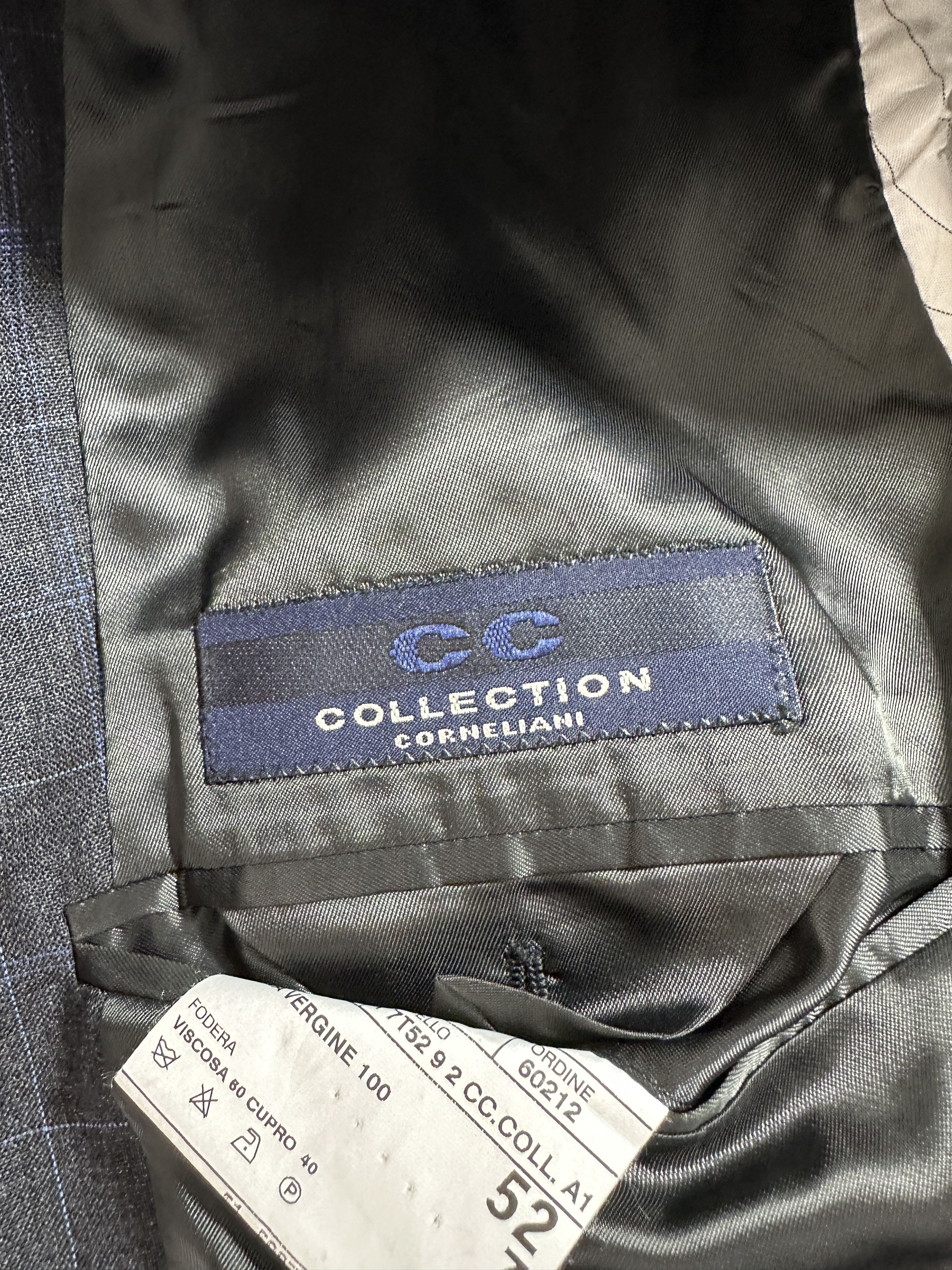 Corneliani Corneliani CC Collection Wool Blue Suit Jacket 52 7R Size 52R - 3 Thumbnail