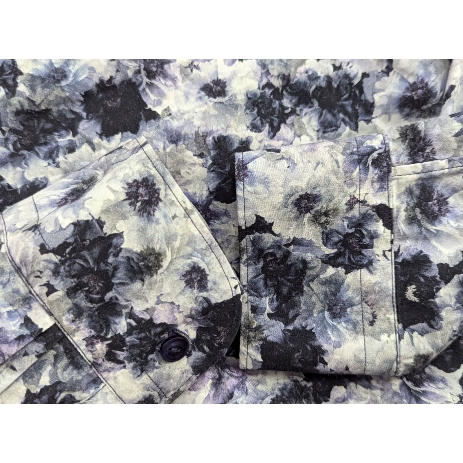 Eton ETON Contemporary Mens Button-Up Shirt 2XL Floral Multicolor Long Sleeve Canvas Cotton Lyocell N/A Mens Size US XXL / EU 58 / 5 - 6 Thumbnail