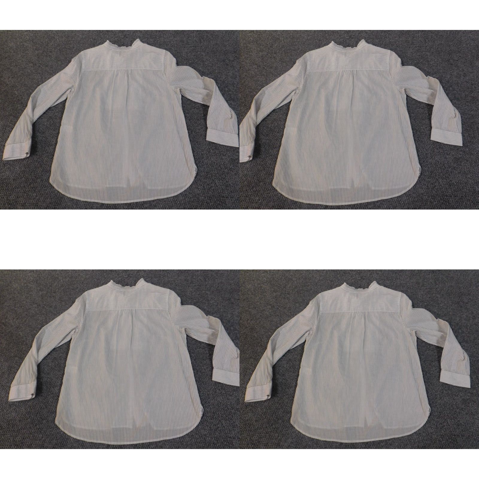 Talbots Talbots Shirt Womens Large White Striped Sheer Button-Up Cotton Casual Regular L Colorful Size L / US 10 / IT 46 - 8 Thumbnail