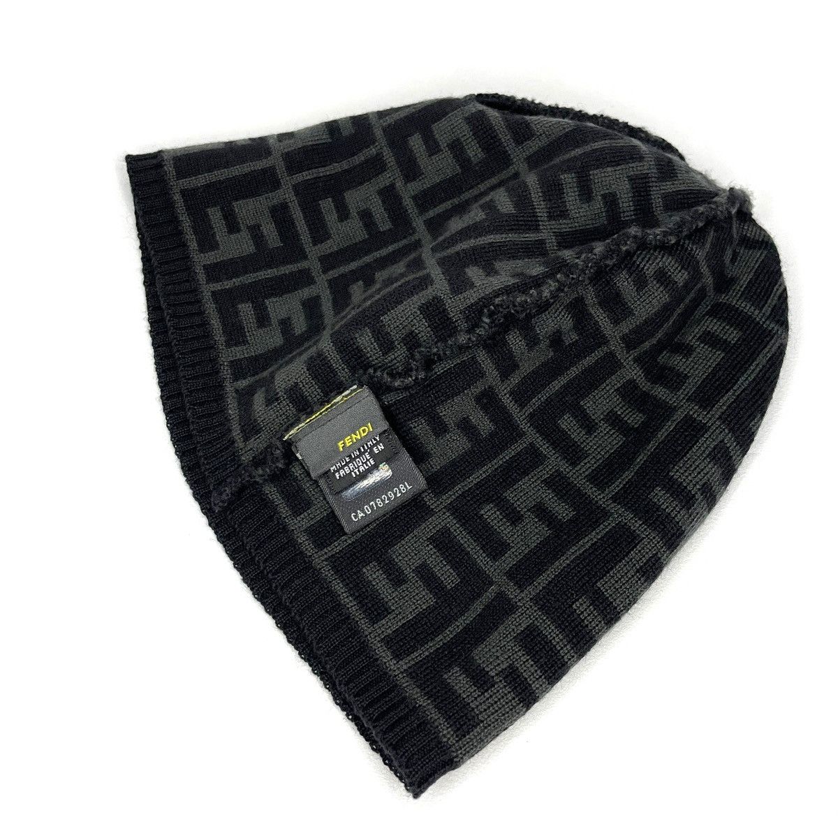 Fendi Fendi Zucca Monogram Wool Hat Beanie Size ONE SIZE - 3 Thumbnail