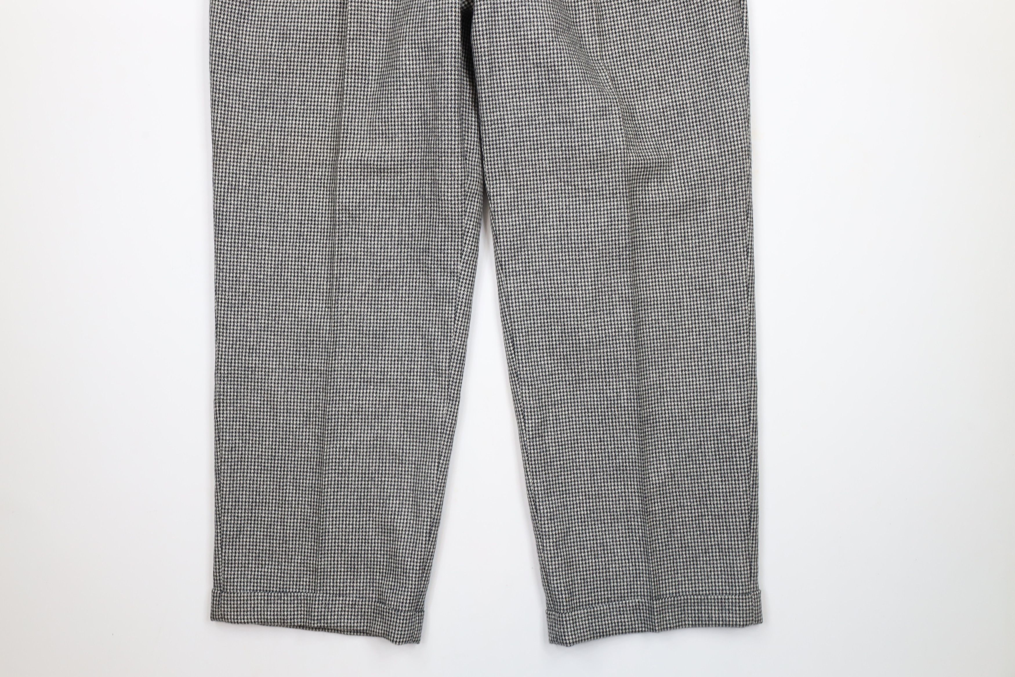 Vintage Vintage 90s Streetwear Houndstooth Cuffed Chino Pants Size US 32 / EU 48 - 4 Thumbnail