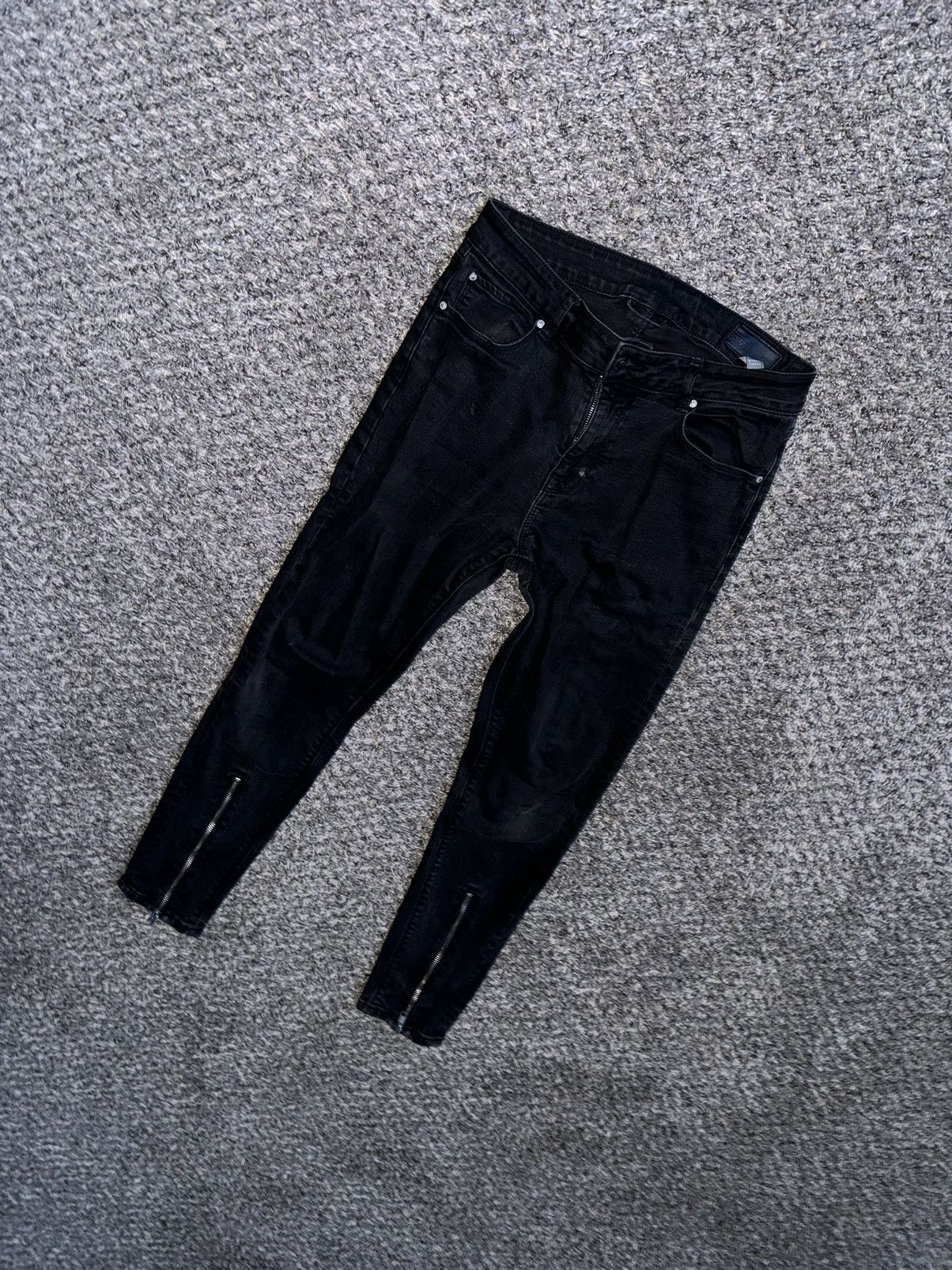 Other black zip jeans slim asos Size US 32 / EU 48 - 3 Thumbnail