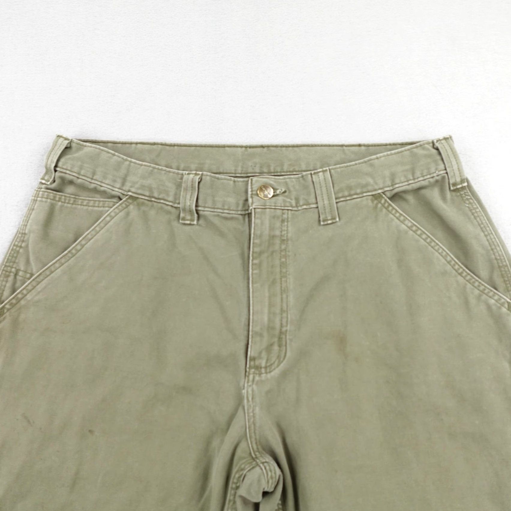 Carhartt Carhartt Pants Mens 36x32 Green Relaxed Fit Twill Carpenter Dungaree Work Washed Size US 36 / EU 52 - 2 Thumbnail