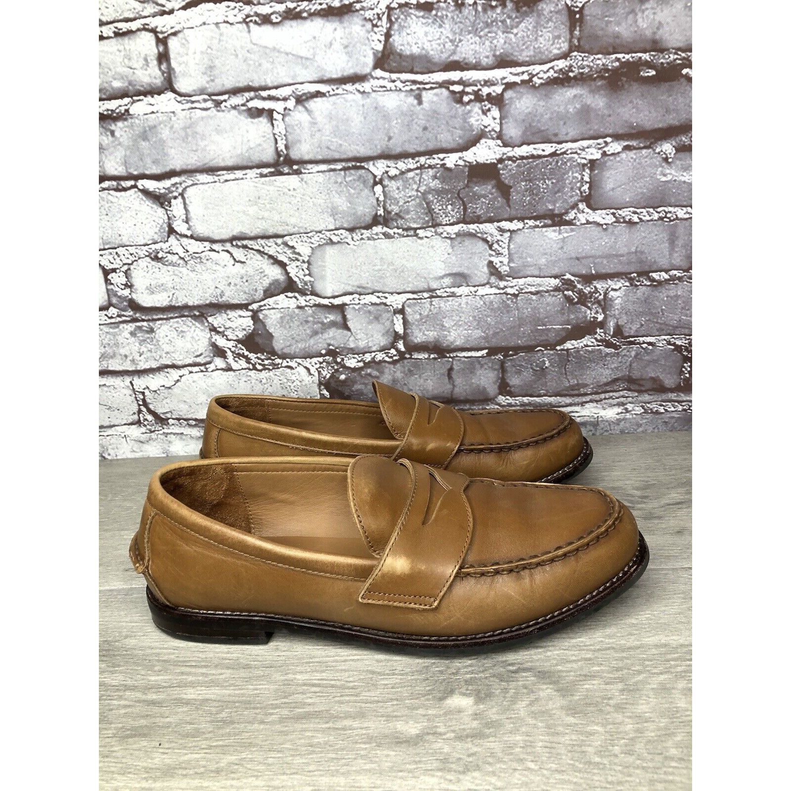 Polo Ralph Lauren Polo Ralph Lauren Alston Penny Brown Leather Dress Loafers M Size US 9.5 / EU 42-43 - 3 Thumbnail