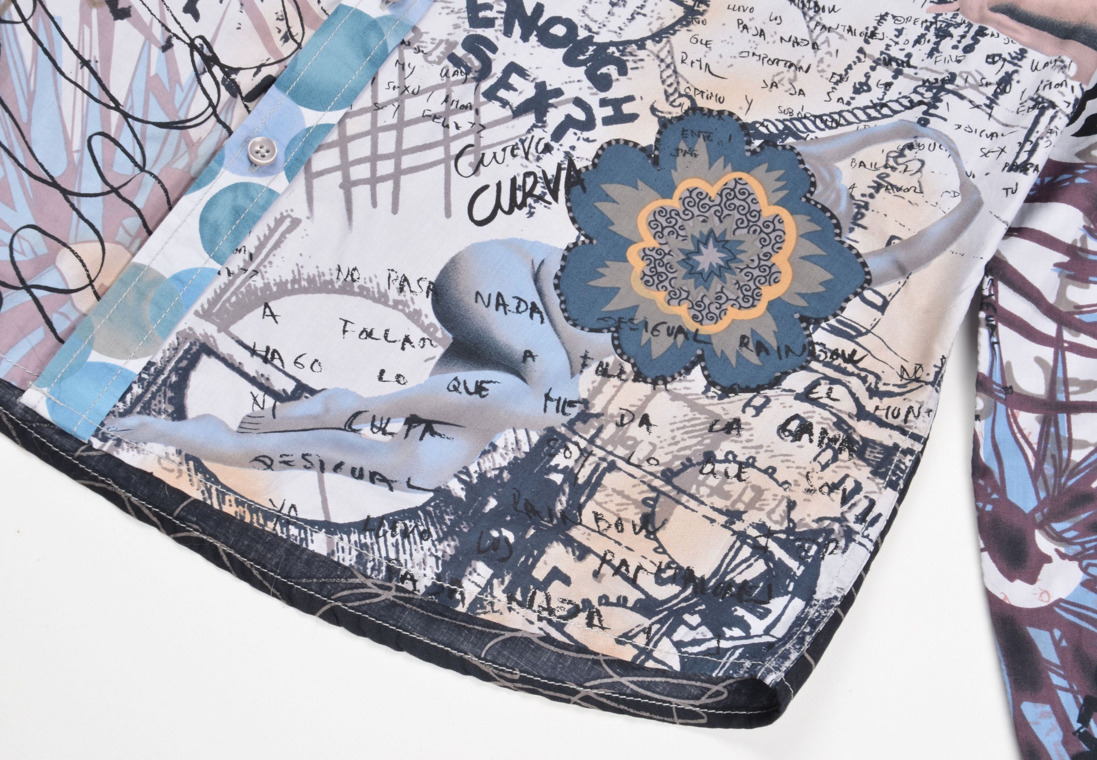 Desigual Vintage Desigual Patchwork Graphic Artsy Statement Shirt Size US L / EU 52-54 / 3 - 5 Thumbnail