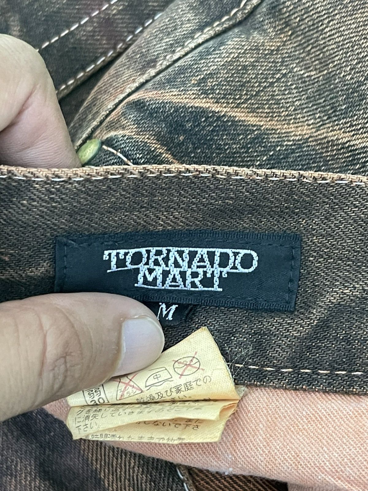 Japanese Brand Flare Jeans Tornado Mart Faded Distress Slim Mud Wash 8🟦7 Size US 30 / EU 46 - 20 Thumbnail