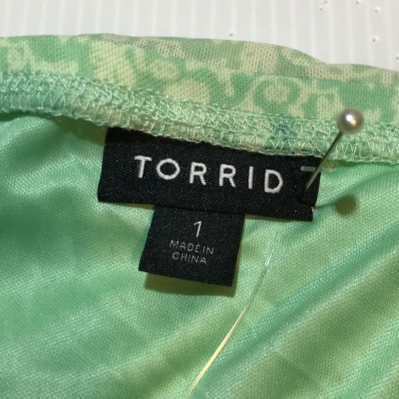 Other NWT Torrid Green Floral Mesh Square Neck Tank Top 1X Size XL / US 12-14 / IT 48-50 - 3 Thumbnail