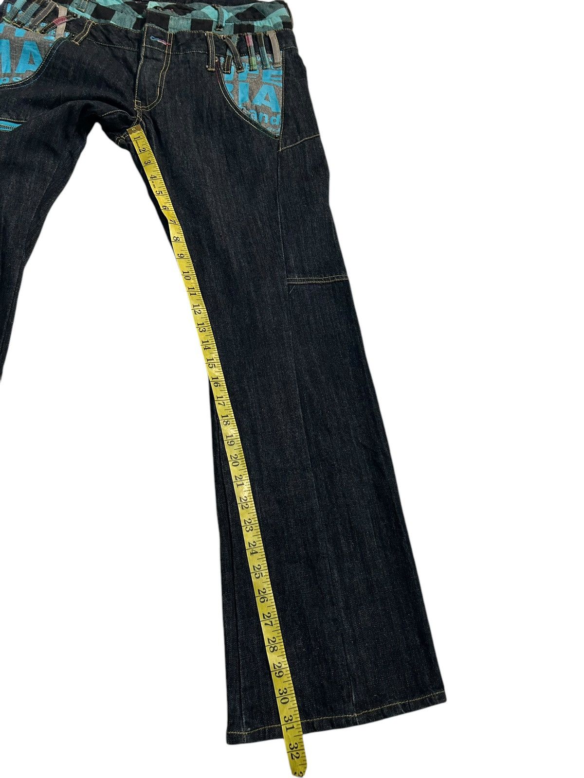 Kapital Japanese Punk Bondage Style Double Waist Rare Denim Jeans Size US 31 - 18 Thumbnail