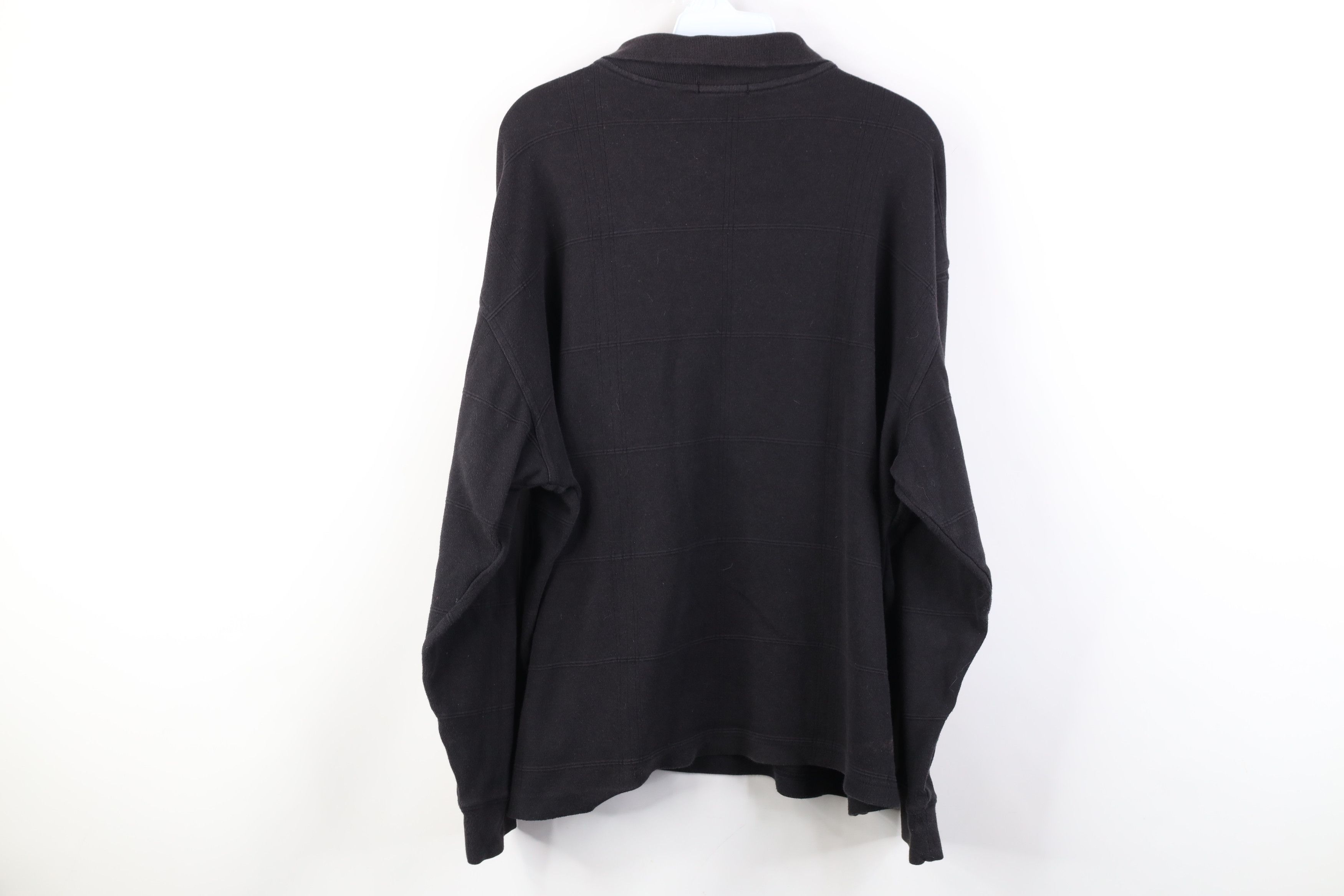 Vintage Vintage 90s Streetwear Boxy Fit Long Sleeve Rugby Polo Black Size US XL / EU 56 / 4 - 13 Thumbnail