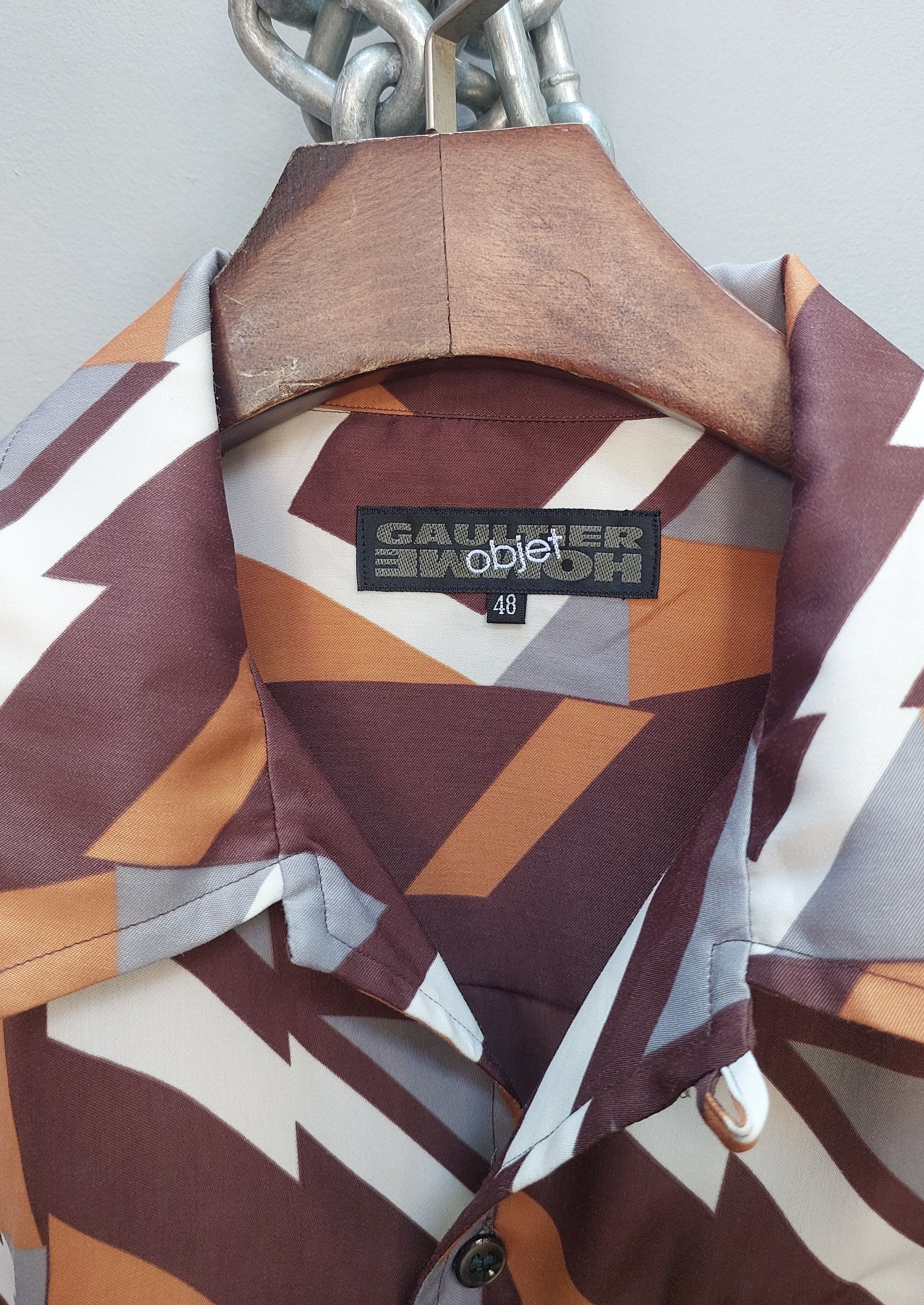 Jean Paul Gaultier Jean Paul Gaultier Objet Geometric Print Shirt Size US M / EU 48-50 / 2 - 7 Thumbnail